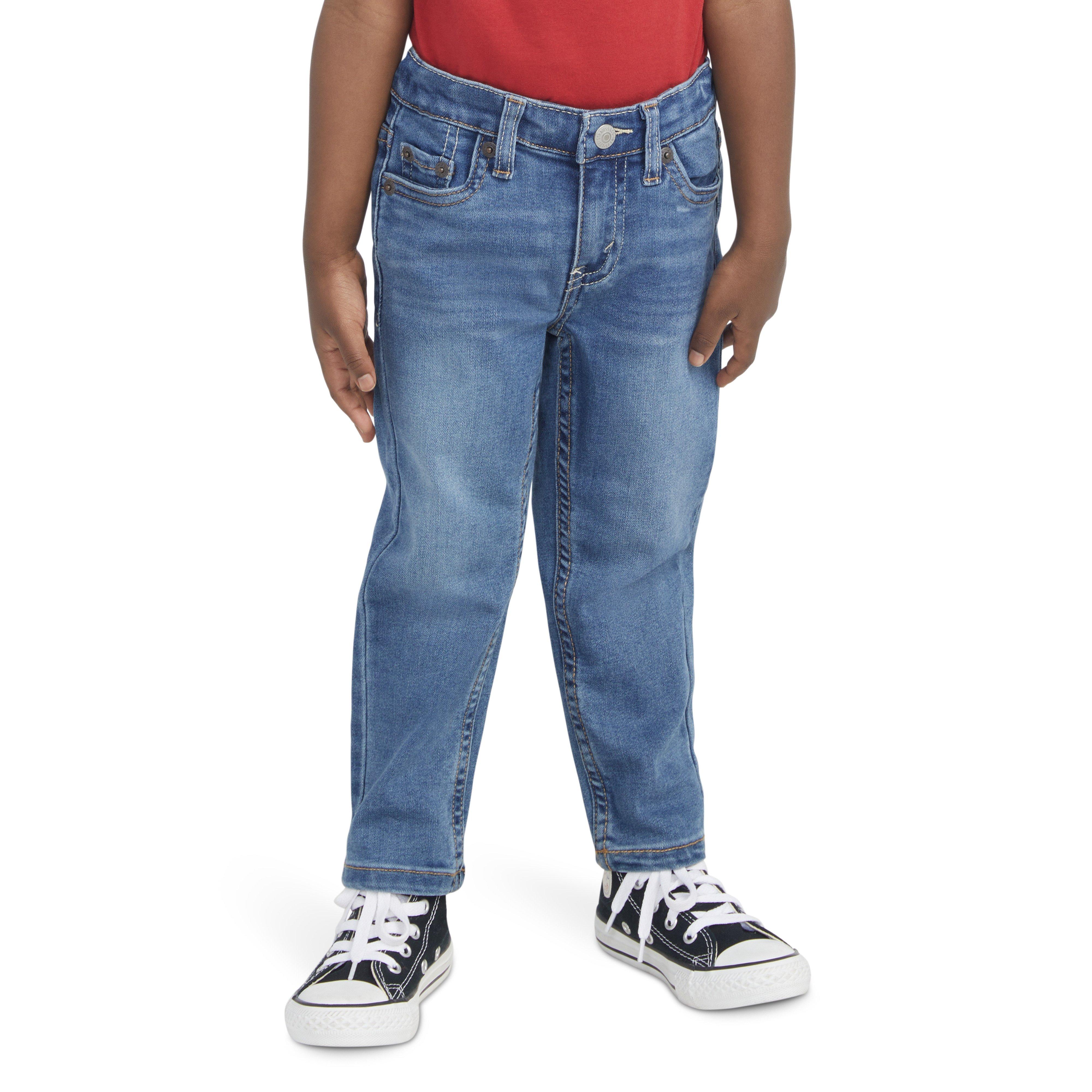 Levi's 502 Strong Performance Tapered Fit Lt Wash Toddler Boys' Blue Denim Jeans - BLUE